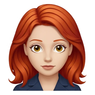 LaVerne Andrews with red hair sticker