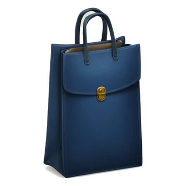 vintage bag with book dark blue sticker