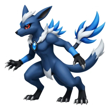 Mega lucario and mega Absol fusion full body four legs sticker