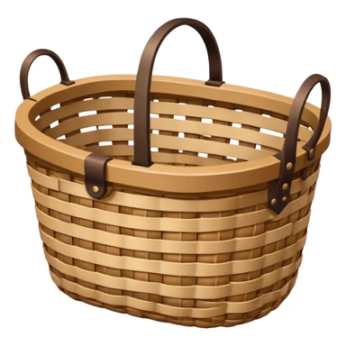 patterned empty wicker basket sticker