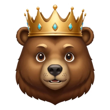 Bear with bronze crown — strong and gentle sticker