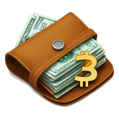 wallet with bitcoin sticker