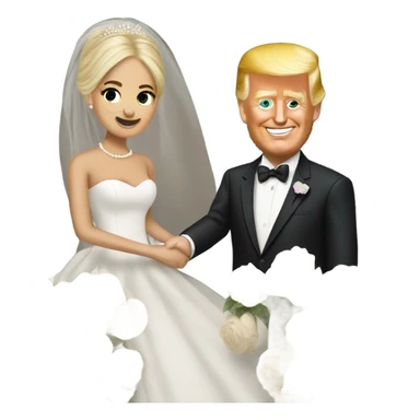 Trump and Biden wedding sticker