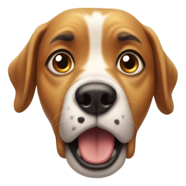 Shocked dog face sticker