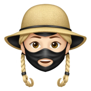 Cartoon-Räuber mit schwarzer Augenmaske, gestreiftem Shirt, schwarzer Mütze der sich von einem seil herunter lässt sticker