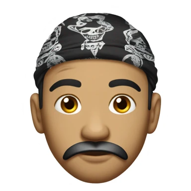 Mexican gangster cholo with bandana and tear drop tattoo sticker