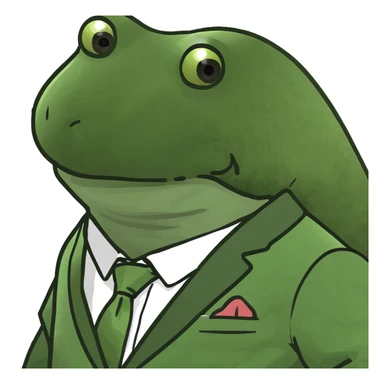 bufo in a japanese suit sticker