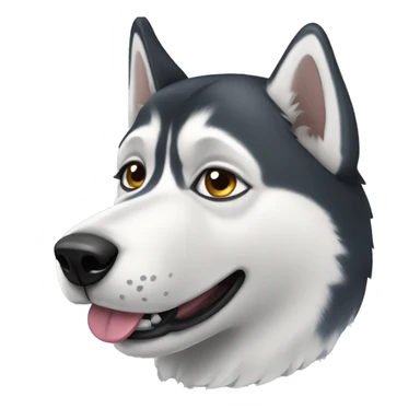 Husky with a monocle sticker