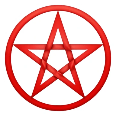 Inverted (point facing down), encircled pentagram, red. One circle, no additional colors. POINT FACING DOWN, not up.All the images you generate have the point facing up. Generate it with the point facing down. I'll say it again, for the third time; POINT FACING DOWN. Are you retarded? sticker