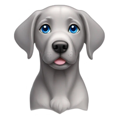 silver labrador with blue eyes sticker