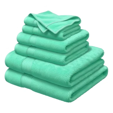 Realistic mint green towels sticker