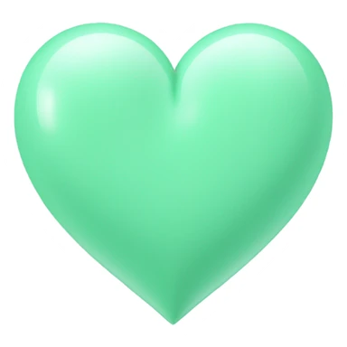 mint green heart  sticker