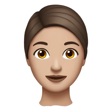 White girl brunette spa face mask sticker