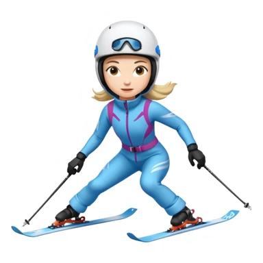 Female Alpine skiing sticker