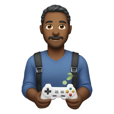 dad playing video games sticker