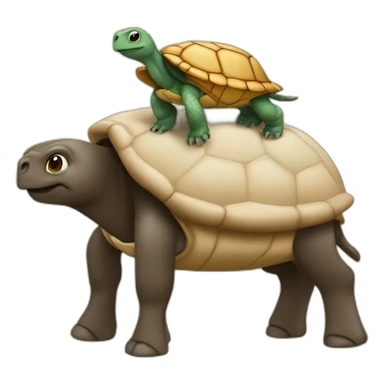 tortue sur vache sticker