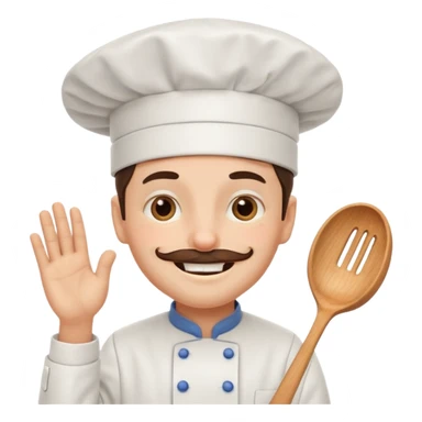funny character with cook hat  sticker