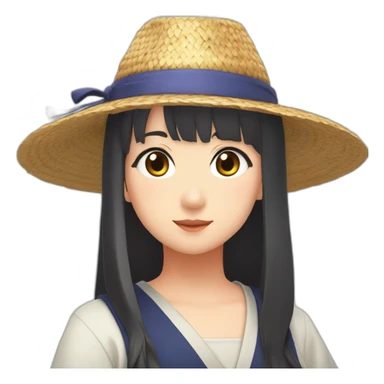 Hinata Shoyo (il est roux) avec un chapeau de paille sticker