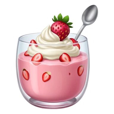 Strawberry pudding sticker