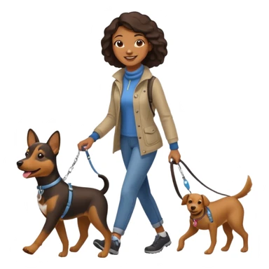 Dog Walker black woman sticker