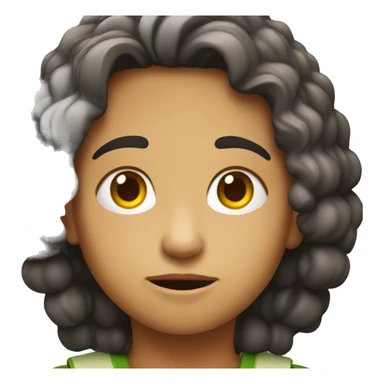 niño con cara desueño sticker