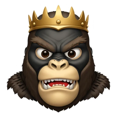 king kong with a batman mask sticker
