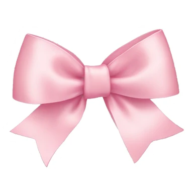 light pink ribbon bow sticker