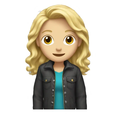 Locker whit blond hair, arms and jacket  sticker