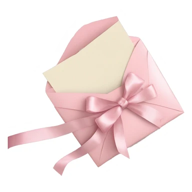 vintage love letters in envelope tied with a baby pink ribbon  sticker