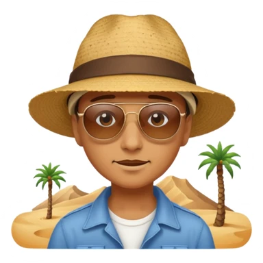 person living in desert sticker