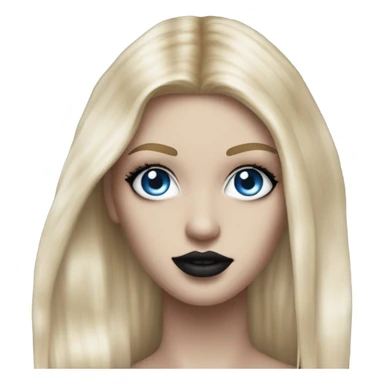 hyper realistic goth blonde blue eyes victoria secret model sticker