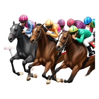 Horse racing sticker