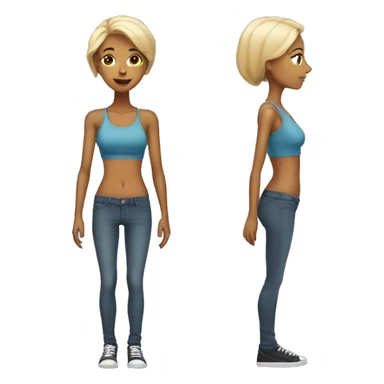 Skinny legend woman sticker