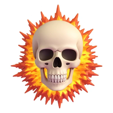 skull emoji exploding sticker