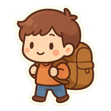 Person with big back sticker