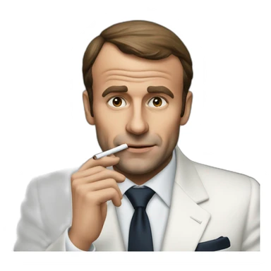 Macron fumé une cigarette sticker