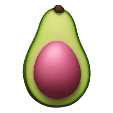 pink avocado sticker
