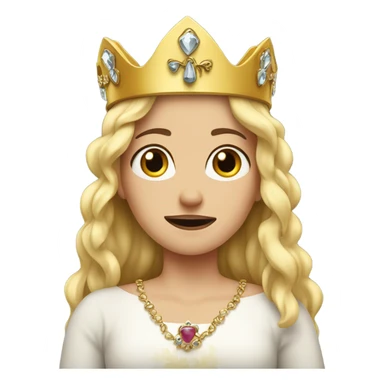 Heidi with crown tears streaming down face  sticker