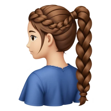 just hair braided hair tail sticker