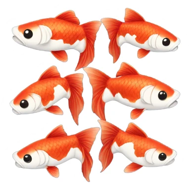 two red koi carp sticker