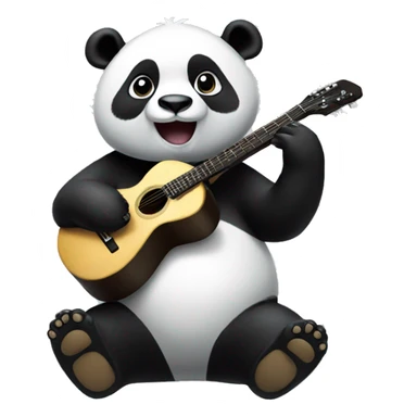 panda play guitar sticker