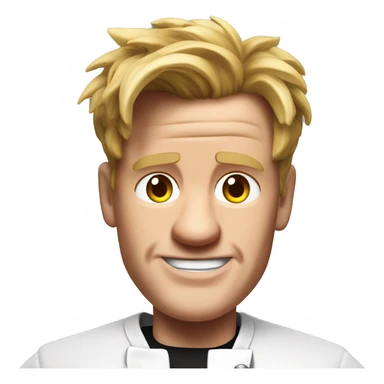 real looking gordon Ramsey, human features, realistic sticker