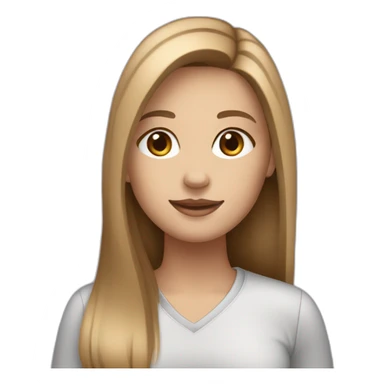 smm white girl with light brown straight long hair and mac book sticker