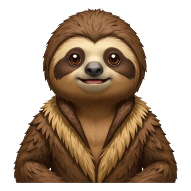 ancient sloth wear animal skin clothes sticker