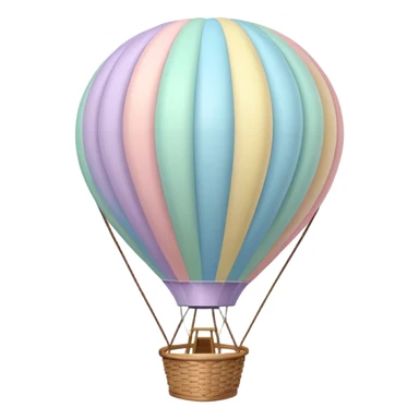 pastel hot air balloon, simpel design with no baskets sticker