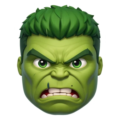 hulk comic book face only sticker