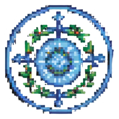 abstract learning symbol, minimal geometric design representing knowledge and growth, simple pixel art sticker