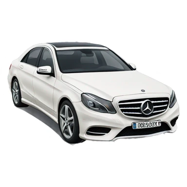 mercedes benz with a bow sticker