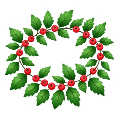 Holiday garland laying horizontally\ sticker