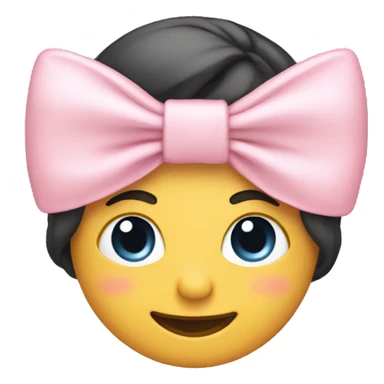 headband with a light pink bow sticker